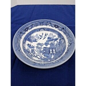 Lot of 2 Johnson Brothers Willow Blue England 1883 8" Vegetable Serving Bowl